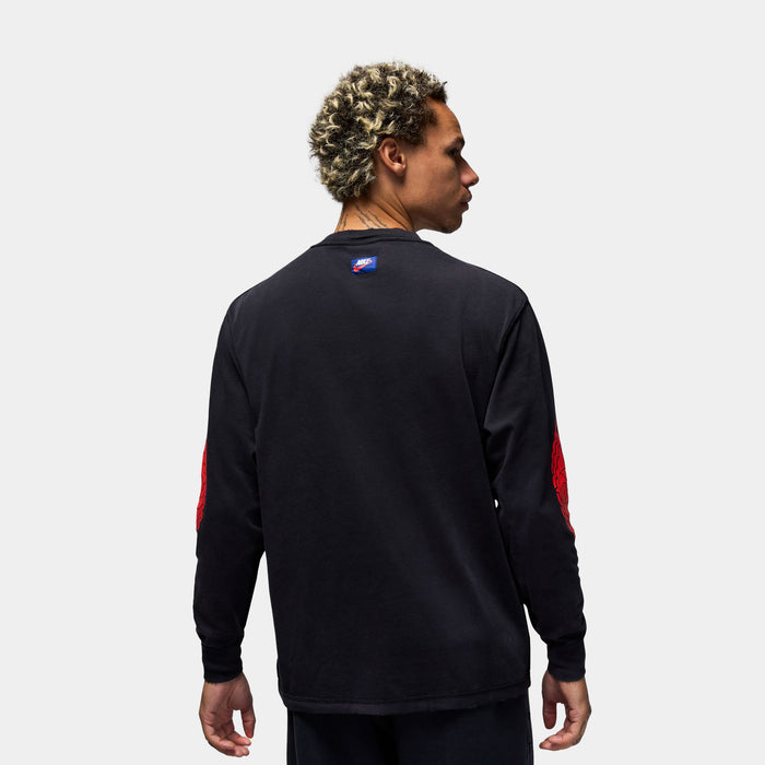 Rare Air Mens Long Sleeve Shirt (Black/Chile Red)
