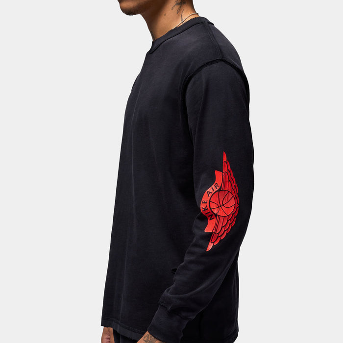 Rare Air Mens Long Sleeve Shirt (Black/Chile Red)