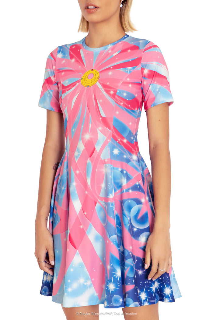 BlackMilk Clothing x Pretty Guardian Sailor Moon - Pretty Guardian Sailor Moon Ribbon Transformation Longline Tee Dress  - Sailor Moon Merchandise - Collaboration apparel - Licenced.