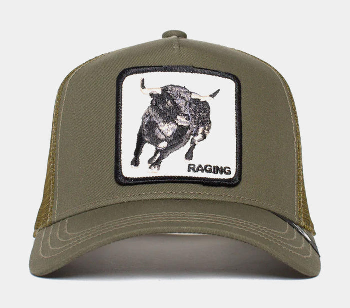 Road Rage Trucker Mens Hat (Olive)