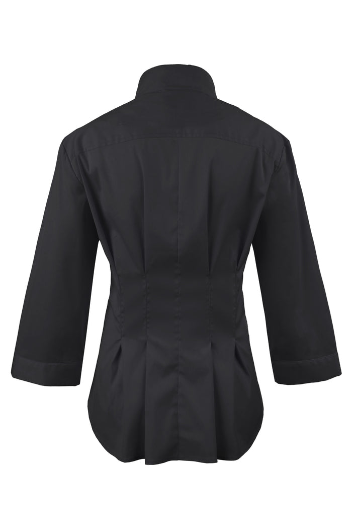 Rocky Tie Front Shirt 3/4 Sleeve Black