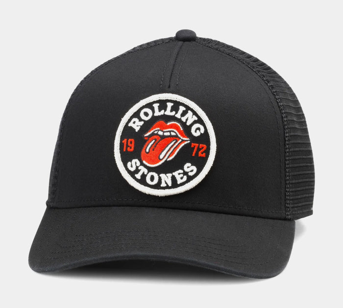 Rolling Stones Snapback Mens Hat (Black/White)