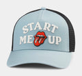 Rolling Stones Start Me Up Snapback Mens Hat (Blue/Black)