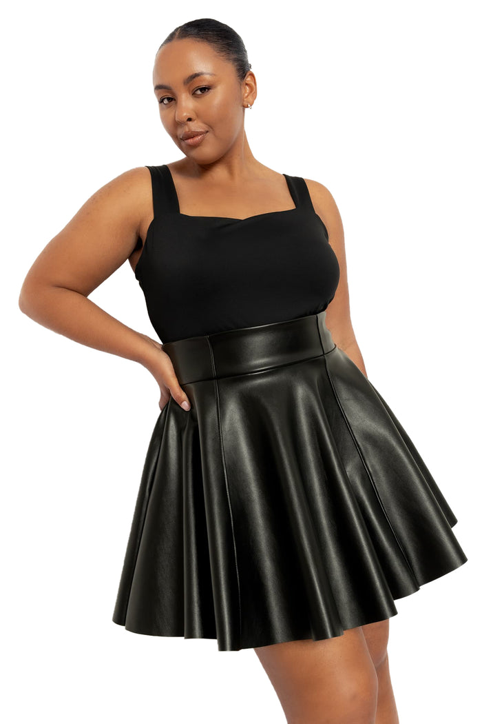 BlackMilk Clothing - Route 66 Ultra High Waisted Skater Skirt