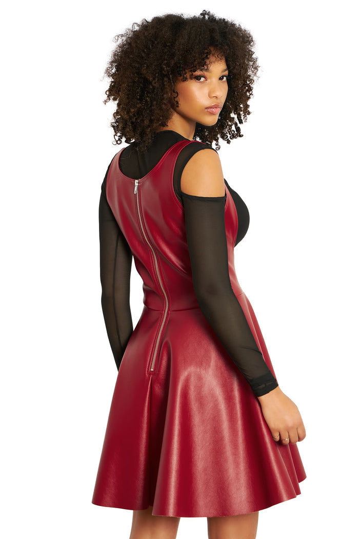 BlackMilk Clothing - Route 666 Red Underbust Corset Dress