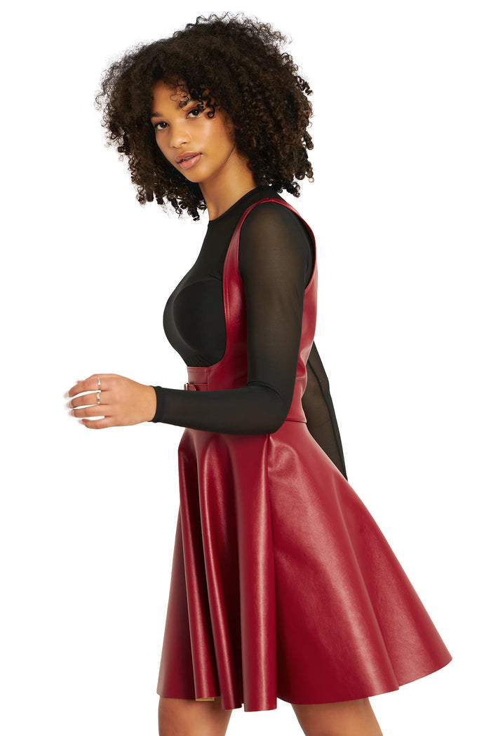 BlackMilk Clothing - Route 666 Red Underbust Corset Dress