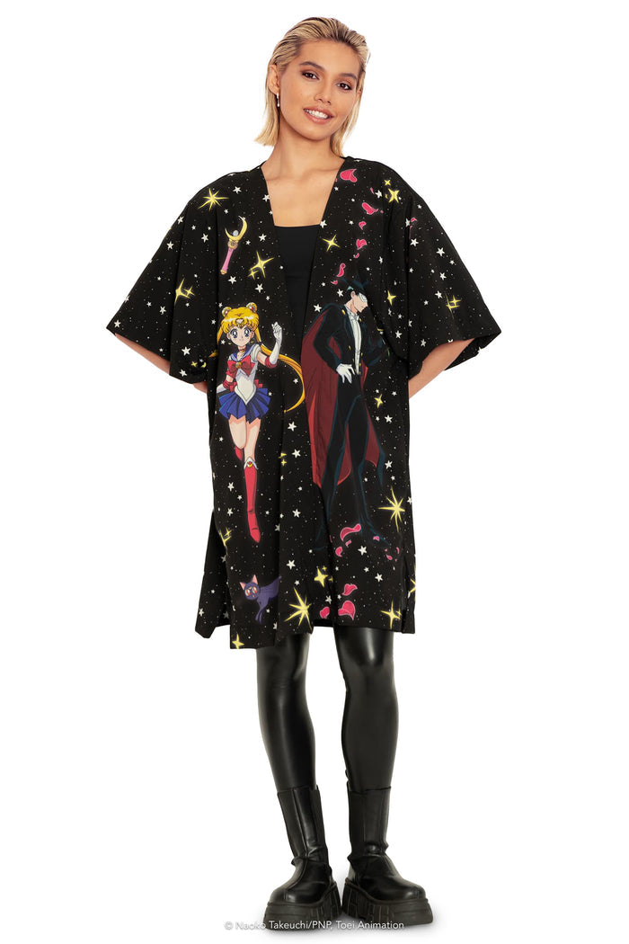 BlackMilk Clothing x Pretty Guardian Sailor Moon - Pretty Guardian Sailor Moon Sailor Guardians And Tuxedo Mask Robe - Sailor Moon Merchandise - Collaboration apparel - Licenced.