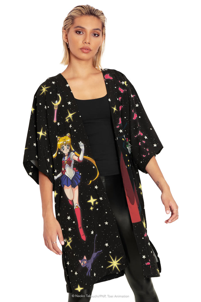 BlackMilk Clothing x Pretty Guardian Sailor Moon - Pretty Guardian Sailor Moon Sailor Guardians And Tuxedo Mask Robe - Sailor Moon Merchandise - Collaboration apparel - Licenced.