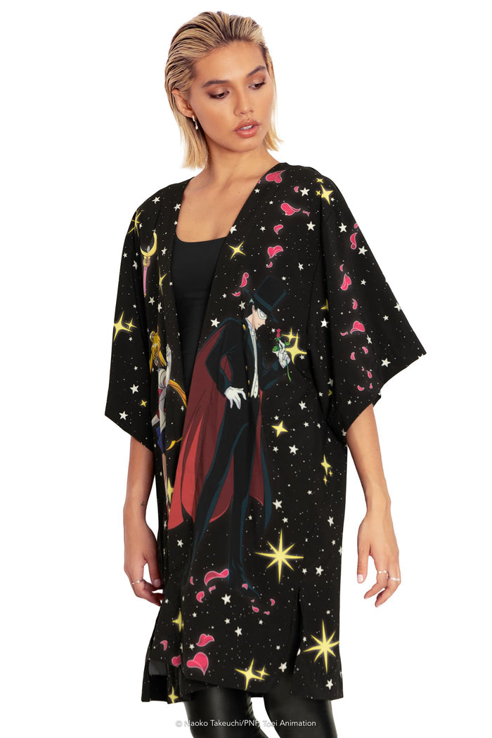 BlackMilk Clothing x Pretty Guardian Sailor Moon - Pretty Guardian Sailor Moon Sailor Guardians And Tuxedo Mask Robe - Sailor Moon Merchandise - Collaboration apparel - Licenced.