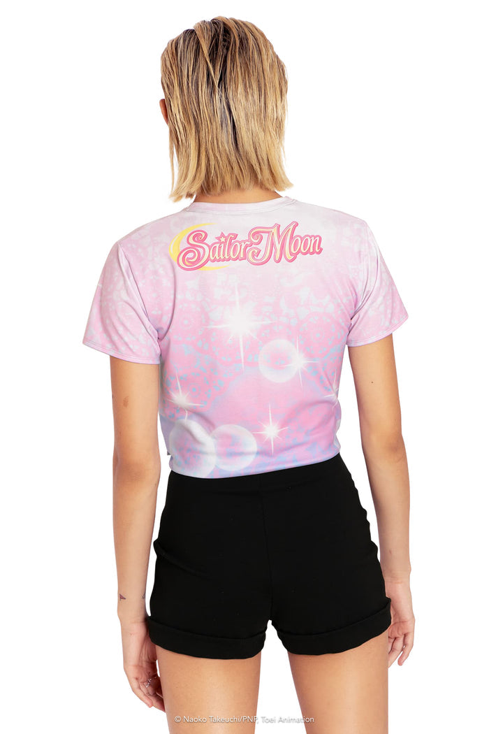 BlackMilk Clothing x Pretty Guardian Sailor Moon - Sailor Guardians Bubbles Tie Front Tee - Sailor Moon Merchandise - Collaboration apparel - Licenced.