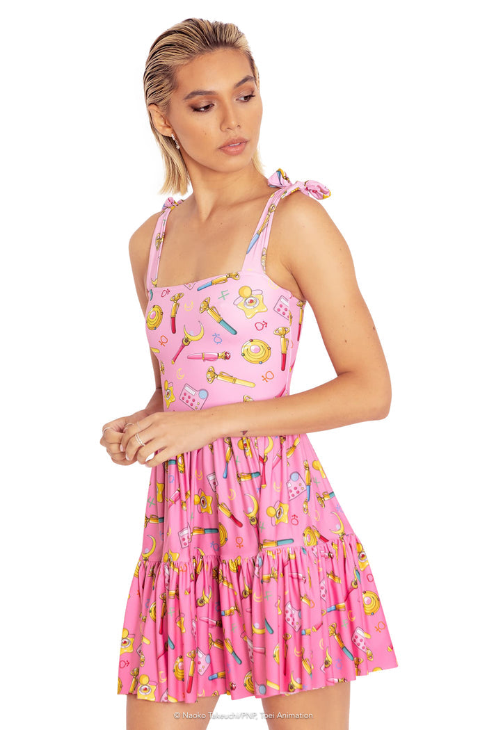 BlackMilk Clothing x Pretty Guardian Sailor Moon - Sailor Guardians Items Tie The Knot Short Dress - Sailor Moon Merchandise - Collaboration apparel - Licenced.