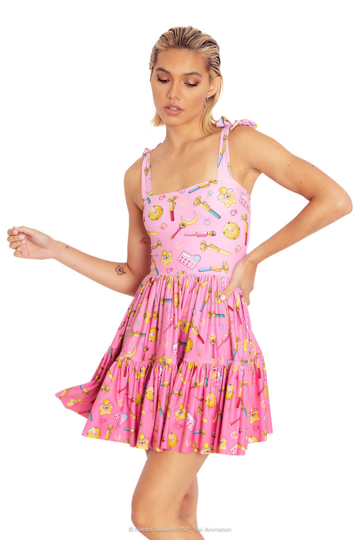 BlackMilk Clothing x Pretty Guardian Sailor Moon - Sailor Guardians Items Tie The Knot Short Dress  - Sailor Moon Merchandise - Collaboration apparel - Licenced.