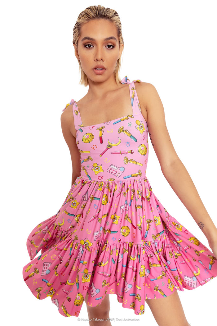 BlackMilk Clothing x Pretty Guardian Sailor Moon - Sailor Guardians Items Tie The Knot Short Dress - Sailor Moon Merchandise - Collaboration apparel - Licenced.