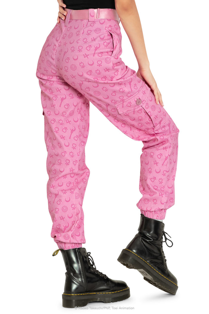 BlackMilk Clothing x Pretty Guardian Sailor Moon - Sailor Guardians Planet Symbols Cargo Pants - Sailor Moon Merchandise - Collaboration apparel - Licenced.