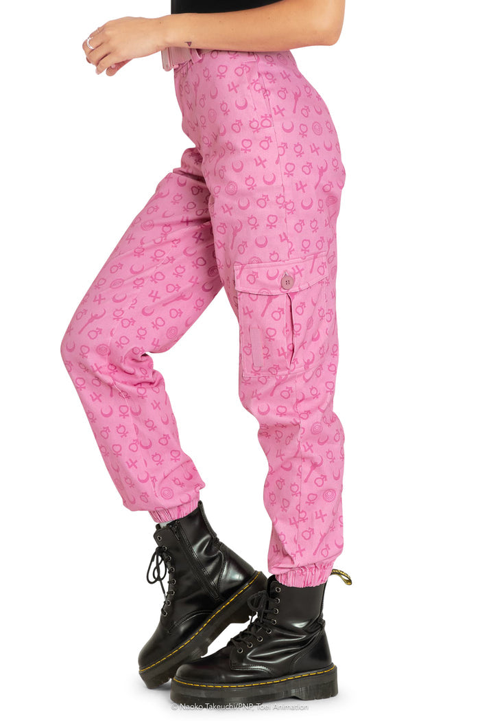 BlackMilk Clothing x Pretty Guardian Sailor Moon - Sailor Guardians Planet Symbols Cargo Pants - Sailor Moon Merchandise - Collaboration apparel - Licenced.
