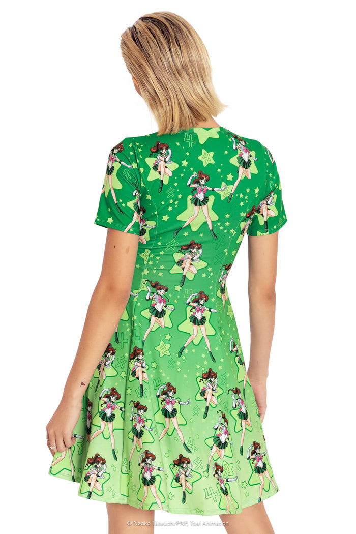 BlackMilk Clothing x Pretty Guardian Sailor Moon - Sailor Jupiter Longline Evil Tee Dress - Sailor Moon Merchandise - Collaboration apparel - Licenced.
