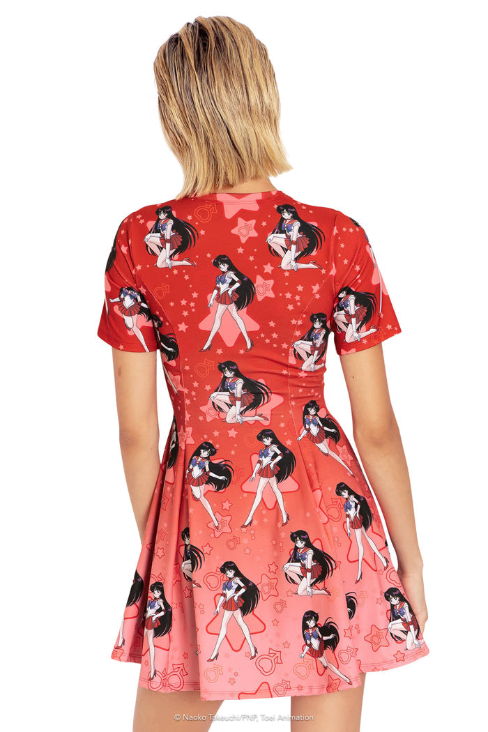 BlackMilk Clothing x Pretty Guardian Sailor Moon - Sailor Mars Evil Tee Dress - Sailor Moon Merchandise - Collaboration apparel - Licenced.