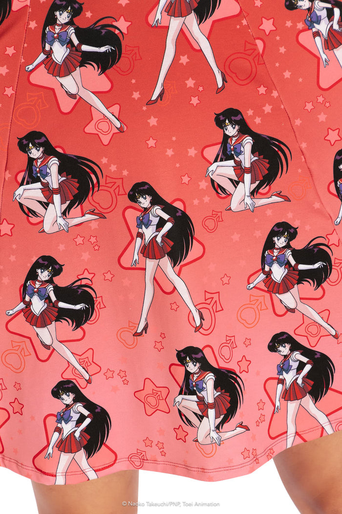 BlackMilk Clothing x Pretty Guardian Sailor Moon - Sailor Mars Longline Evil Tee Dress - Sailor Moon Merchandise - Collaboration apparel - Licenced.