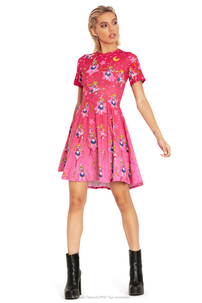 BlackMilk Clothing x Pretty Guardian Sailor Moon - Sailor Moon Longline Evil Tee Dress - Sailor Moon Merchandise - Collaboration apparel - Licenced.