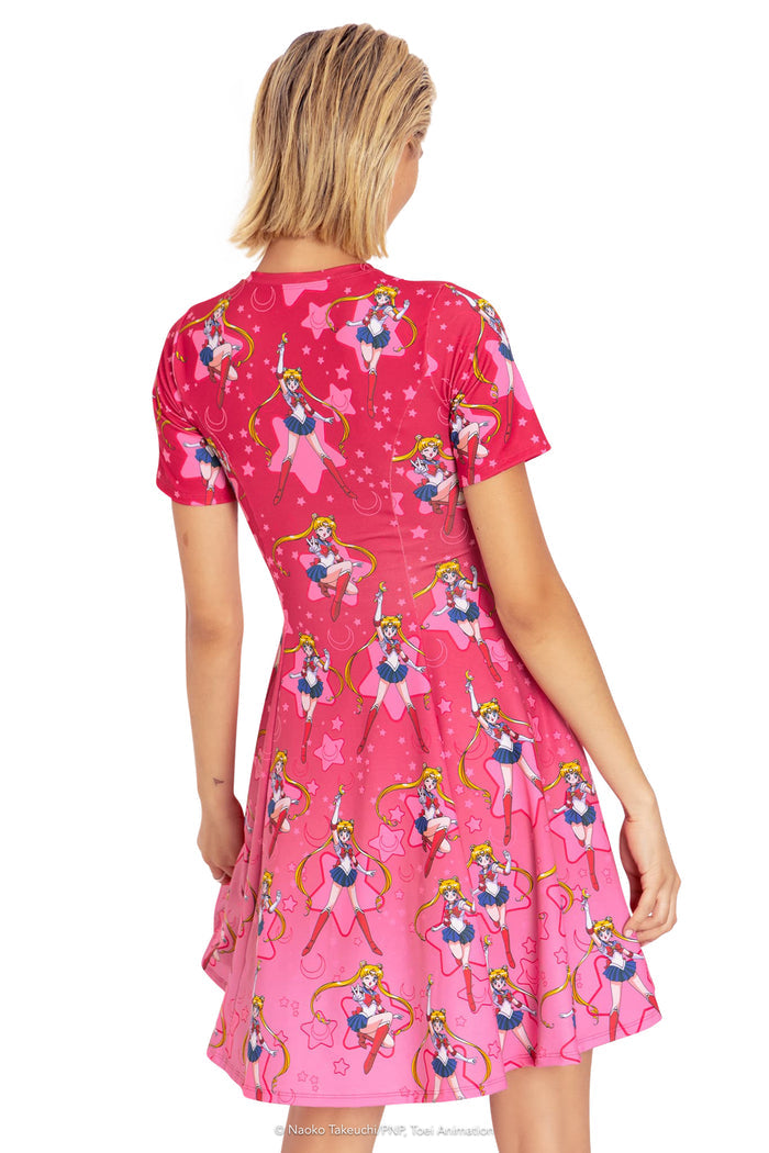 BlackMilk Clothing x Pretty Guardian Sailor Moon - Sailor Moon Longline Evil Tee Dress - Sailor Moon Merchandise - Collaboration apparel - Licenced.