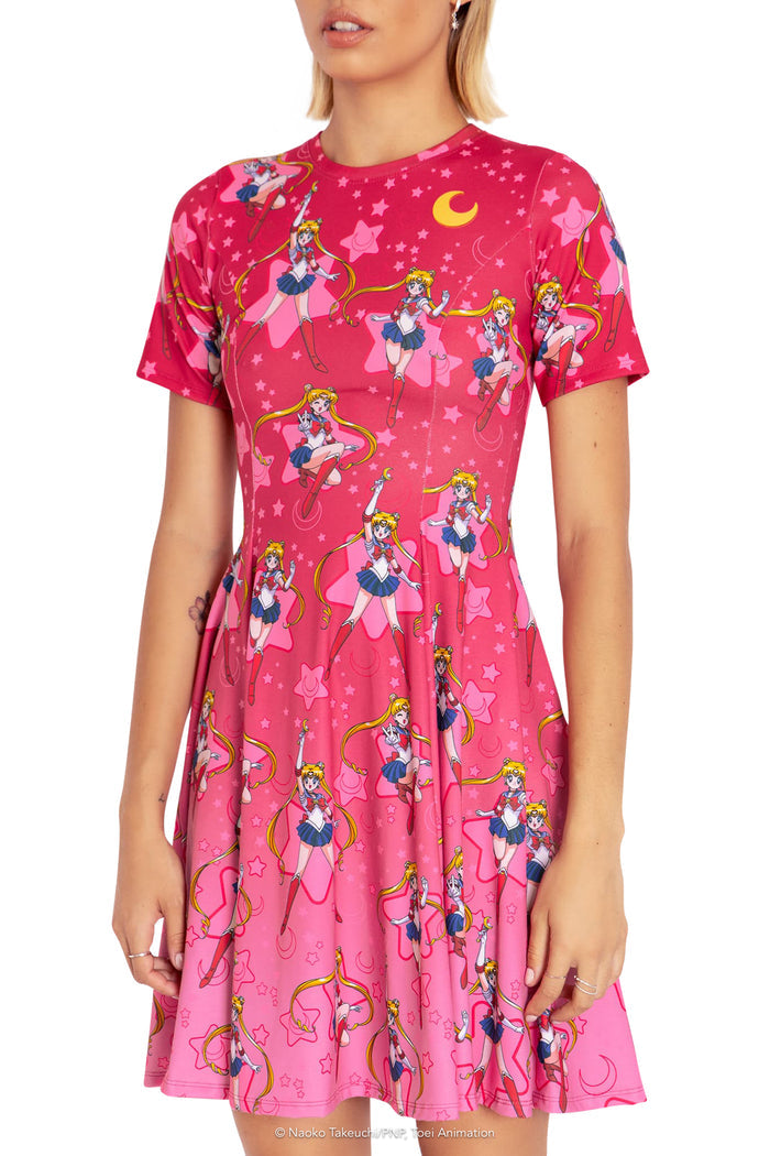 BlackMilk Clothing x Pretty Guardian Sailor Moon - Sailor Moon Longline Evil Tee Dress - Sailor Moon Merchandise - Collaboration apparel - Licenced.