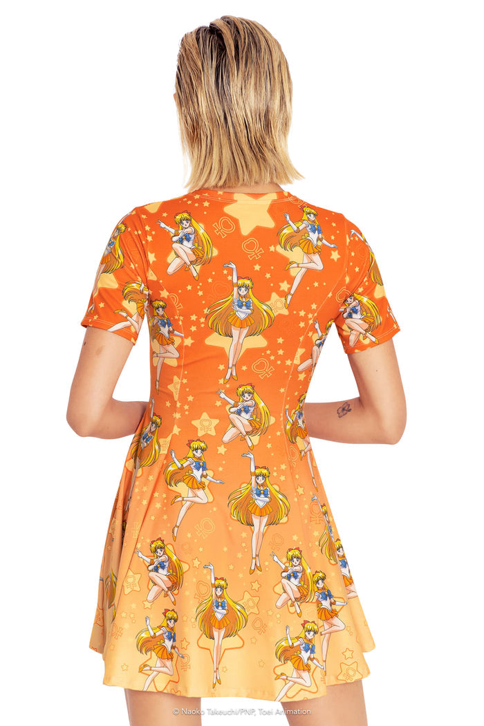 BlackMilk Clothing x Pretty Guardian Sailor Moon - Sailor Venus Evil Tee Dress - Sailor Moon Merchandise - Collaboration apparel - Licenced.