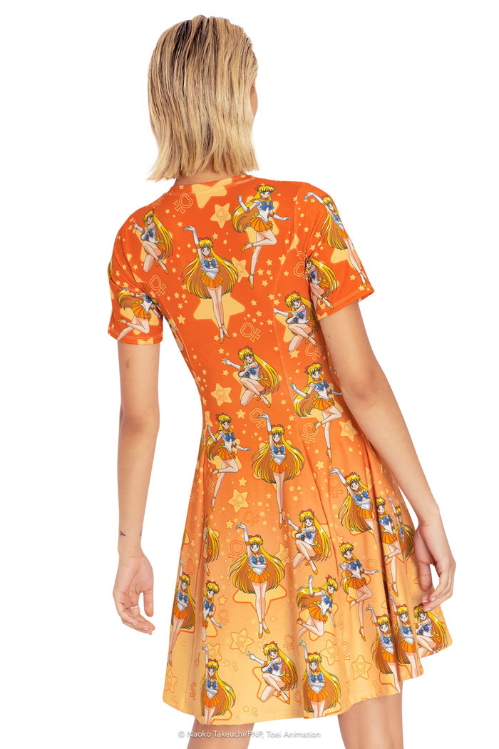 BlackMilk Clothing x Pretty Guardian Sailor Moon - Sailor Venus Longline Evil Tee Dress - Sailor Moon Merchandise - Collaboration apparel - Licenced.