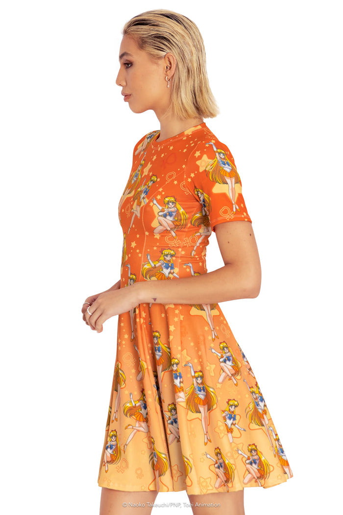 BlackMilk Clothing x Pretty Guardian Sailor Moon - Sailor Venus Longline Evil Tee Dress - Sailor Moon Merchandise - Collaboration apparel - Licenced.