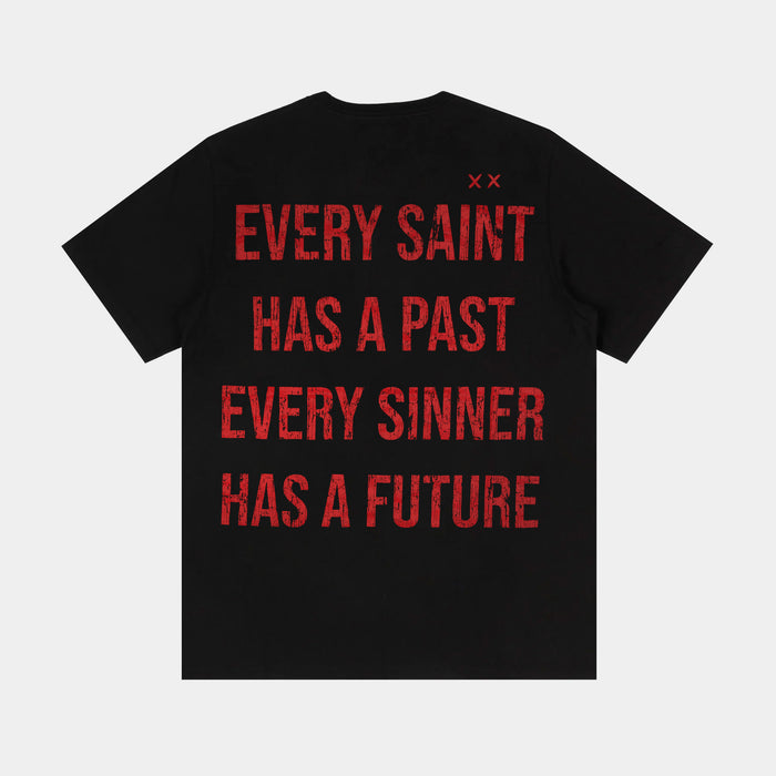 Saints and Sinners Mens Short Sleeve Shirt (Black/Red)