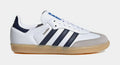 Samba OG Grade School Lifestyle Shoes (Cloud White/Collegiate Navy/Gum)