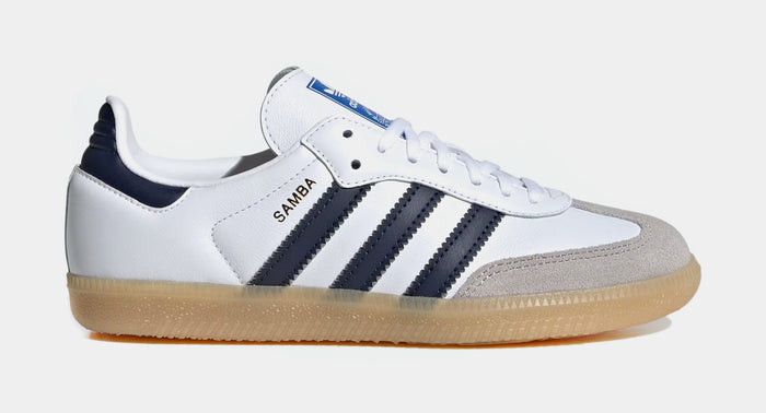 Samba OG Grade School Lifestyle Shoes (Cloud White/Collegiate Navy/Gum)