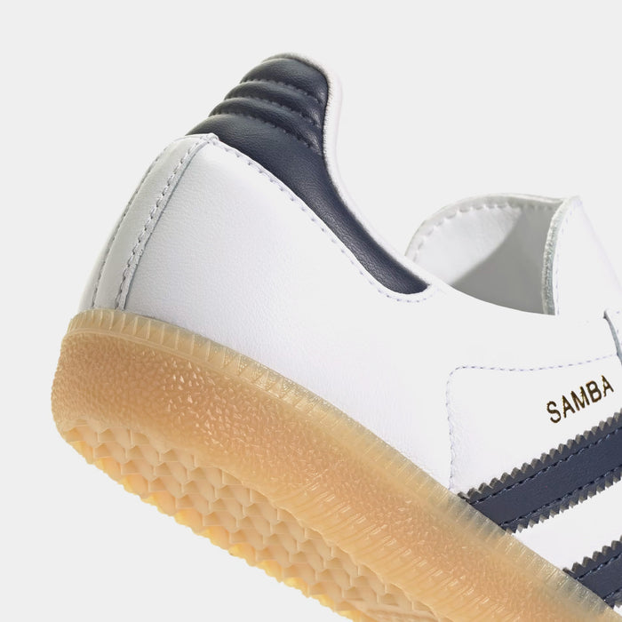Samba OG Grade School Lifestyle Shoes (Cloud White/Collegiate Navy/Gum)
