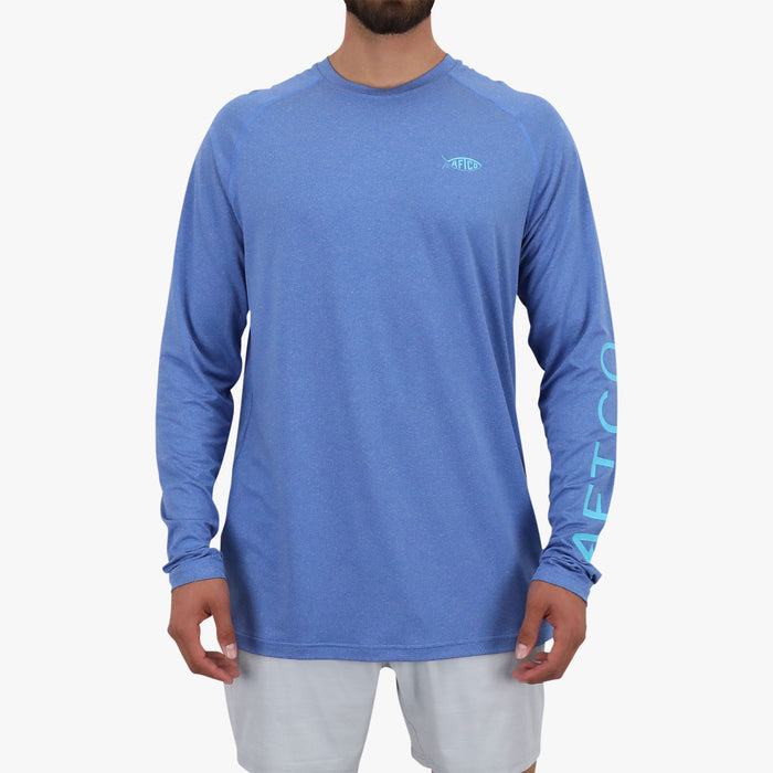 Brilliant Blue Heather $Model is 5'10" 170lbs Size L$