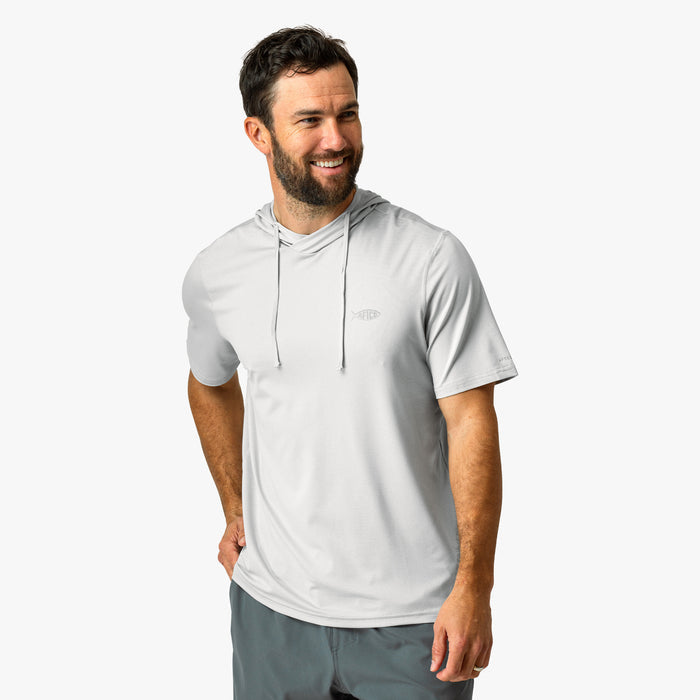 Oyster Gray Heather $Model is 6'0" 182lbs Size M$
