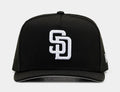 San Diego Padres 950AF Snapback Mens Hat (Black/White/Black)