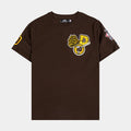 San Diego Padres City Mens Short Sleeve Shirt (Brown/Yellow)