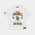 San Diego Padres City Tour Drop Shoulder Mens Short Sleeve Shirt (White)