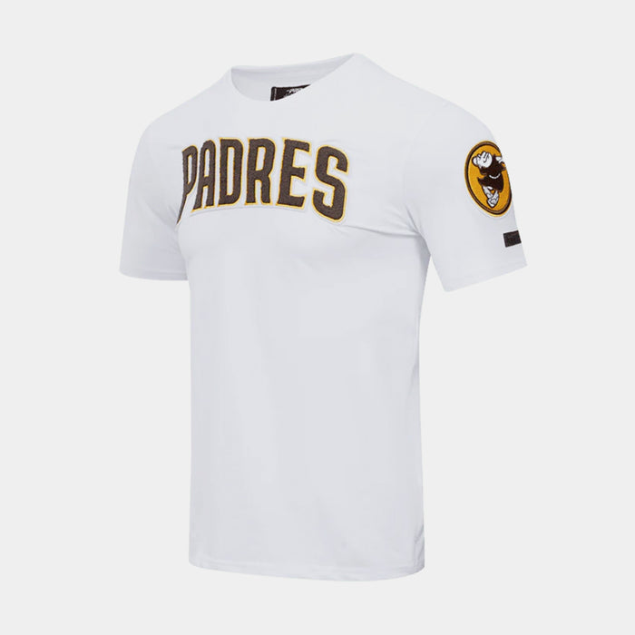 San Diego Padres Classic Mens Short Sleeve Shirt (White/Brown)