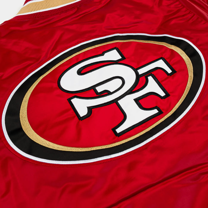 San Francisco 49ers Reversible Satin Mens Jacket (Red/Gold)