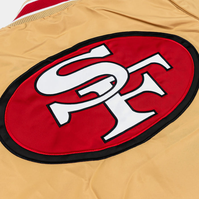 San Francisco 49ers Reversible Satin Mens Jacket (Red/Gold)