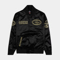 San Francisco 49ers Satin Varisty Mens Jacket (Black/Gold)