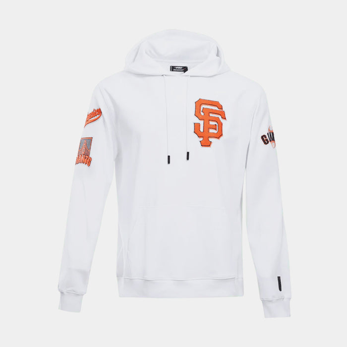 San Francisco Giants Chenille Mens Long Sleeve Shirt (White/Orange)