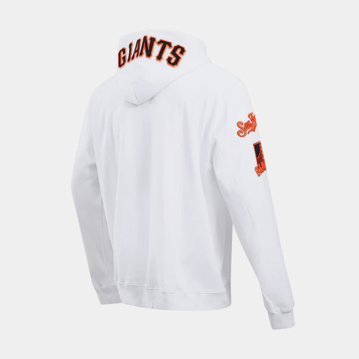 San Francisco Giants Chenille Mens Long Sleeve Shirt (White/Orange)