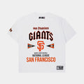San Francisco Giants City Tour Drop Shoulder Mens Short Sleeve Shirt (White)