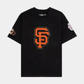 San Francisco Giants DIY Stitch Mens Short Sleeve Shirt (Black/Orange)
