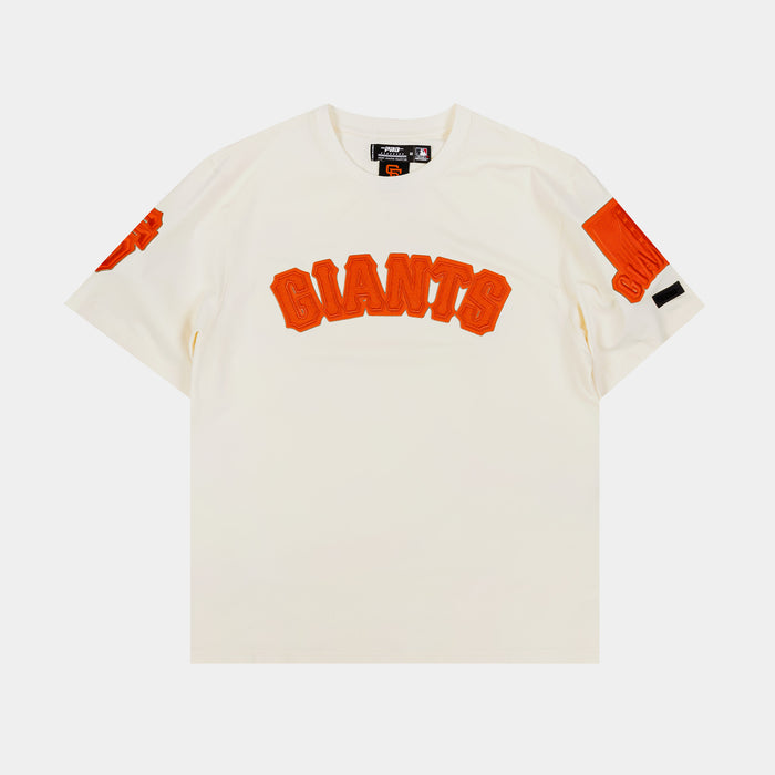 San Francisco Giants Triple Tonal Mens Short Sleeve Shirt (Neutral/Orange)