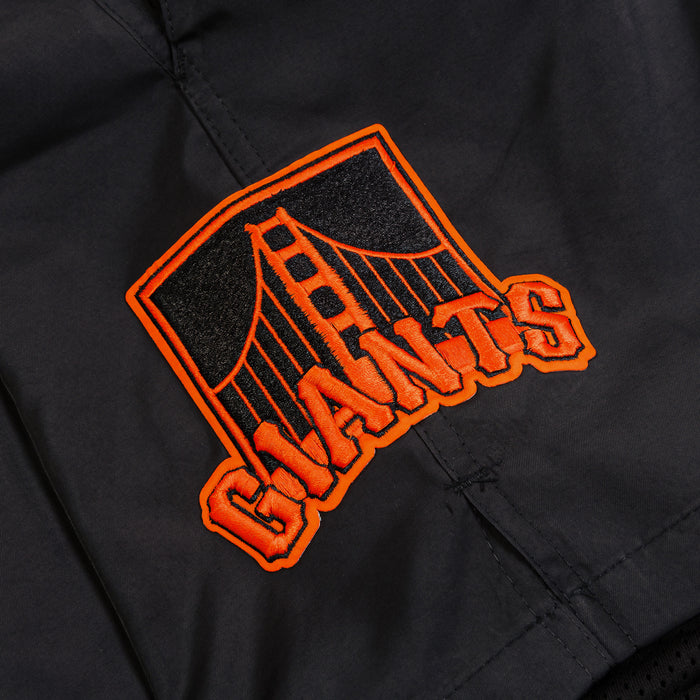 San Francisco Giants Woven Mens Shorts (Black/Orange)