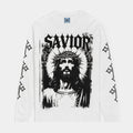 Savior Mens Long Sleeve Shirt (White)