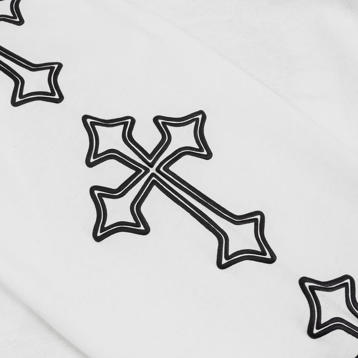 Savior Mens Long Sleeve Shirt (White)