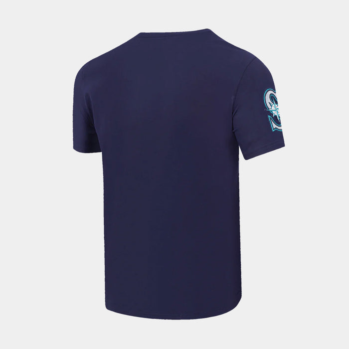 Seattle Mariners Classic Mens Short Sleeve Shirt (Black/Blue)